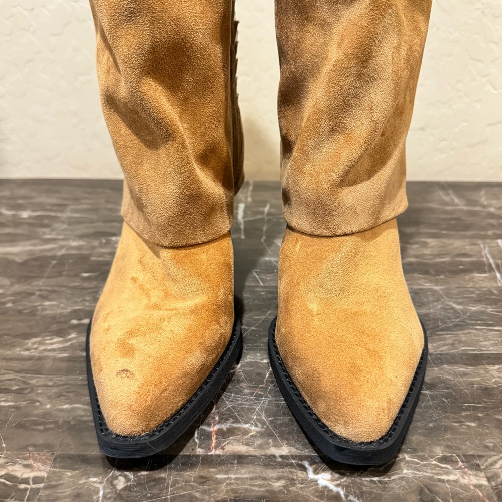 Zodiac Rowena Wings Faux Suede Embellished Western Boots - Picture 6 of 13